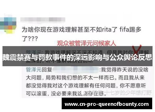 魏震禁赛与罚款事件的深远影响与公众舆论反思